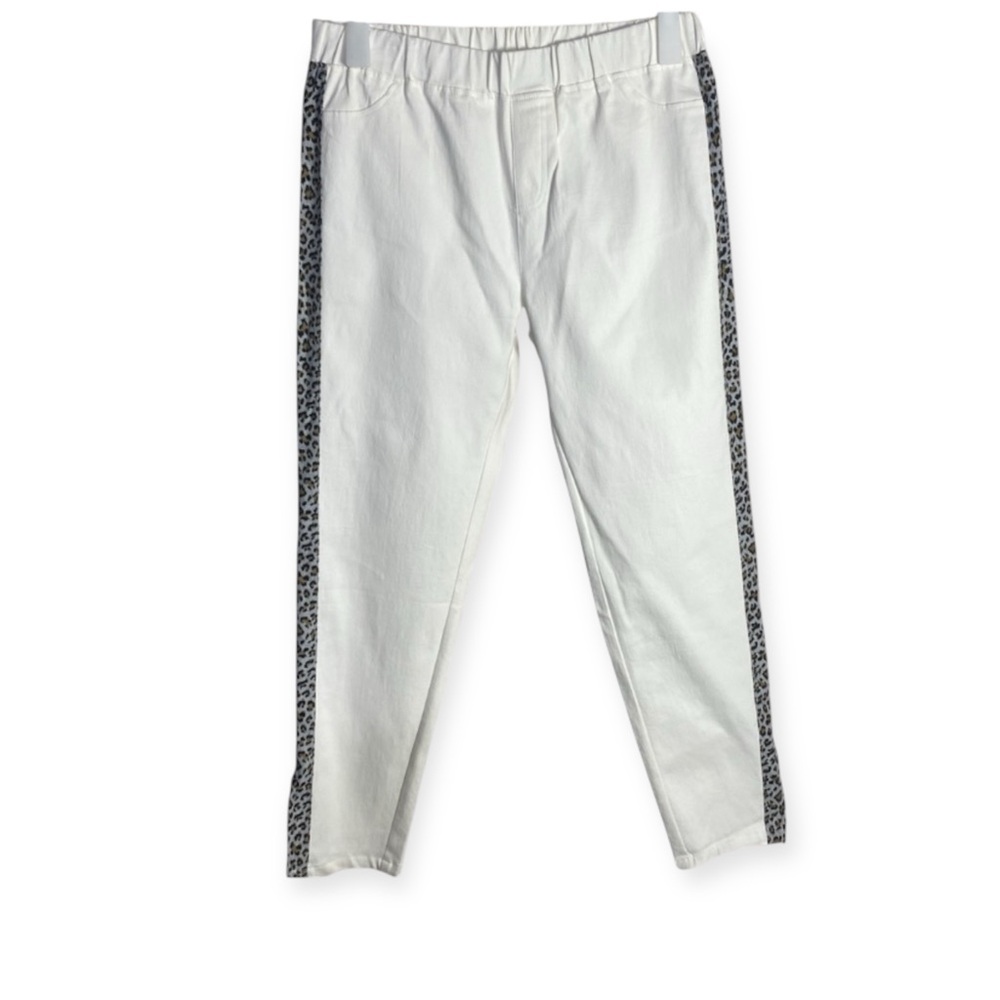 Umgee Leopard Striped Pull On Pants